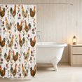 thumbnail image 3 of Erosebridal Rooster Shower Curtain 72Wx78L for Girls, Wildflower Garden Waterproof Bath Curtain, 3 of 5