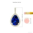 thumbnail image 4 of ANGARA Lab Grown 6.5 Ct Blue Sapphire Teardrop Pendant with Lab Diamond for Women in 14K Yellow Gold (Size-14x10mm) | Anniversary, Jewelry Gift for Women | Lab-Grown Blue Sapphire Necklace, 4 of 7