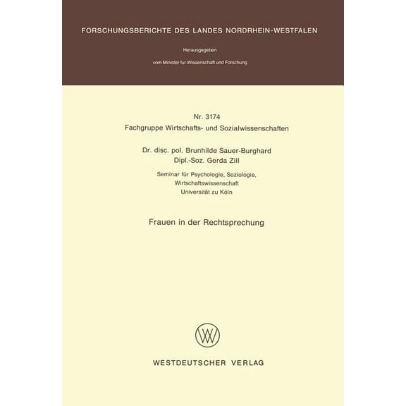 Frauen in Der Rechtsprechung, (Paperback)
