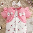 thumbnail image 4 of Kogui Toddler Girls Rompers Toddler Girls Clothes Romper Summer Jumpsuit Cute Adjustable Strap Girls Outfits 0 3 6 9 12 18 24 Months (Pink,9-12 Months), 4 of 9