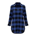 thumbnail image 4 of Long Sleeve Women's Tops Baeitkot Classic Plaid Lapel Shirt Loose Fit Fall Casual Blouse, 4 of 7