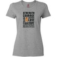 thumbnail image 3 of Inktastic Multiple Sclerosis Awareness Strength Courage and Support Women's T-Shirt, 3 of 5