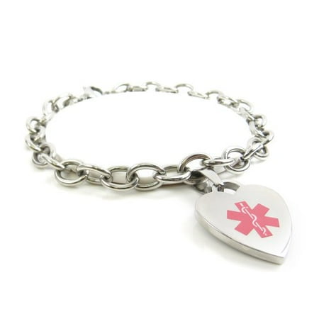 Myiddr Kids Peanut Allergy Bracelet Medical Id Charm Steel Pre This On Opens A Dialog That Displays Additional Images For Product With The Option To Zoom In Or Out