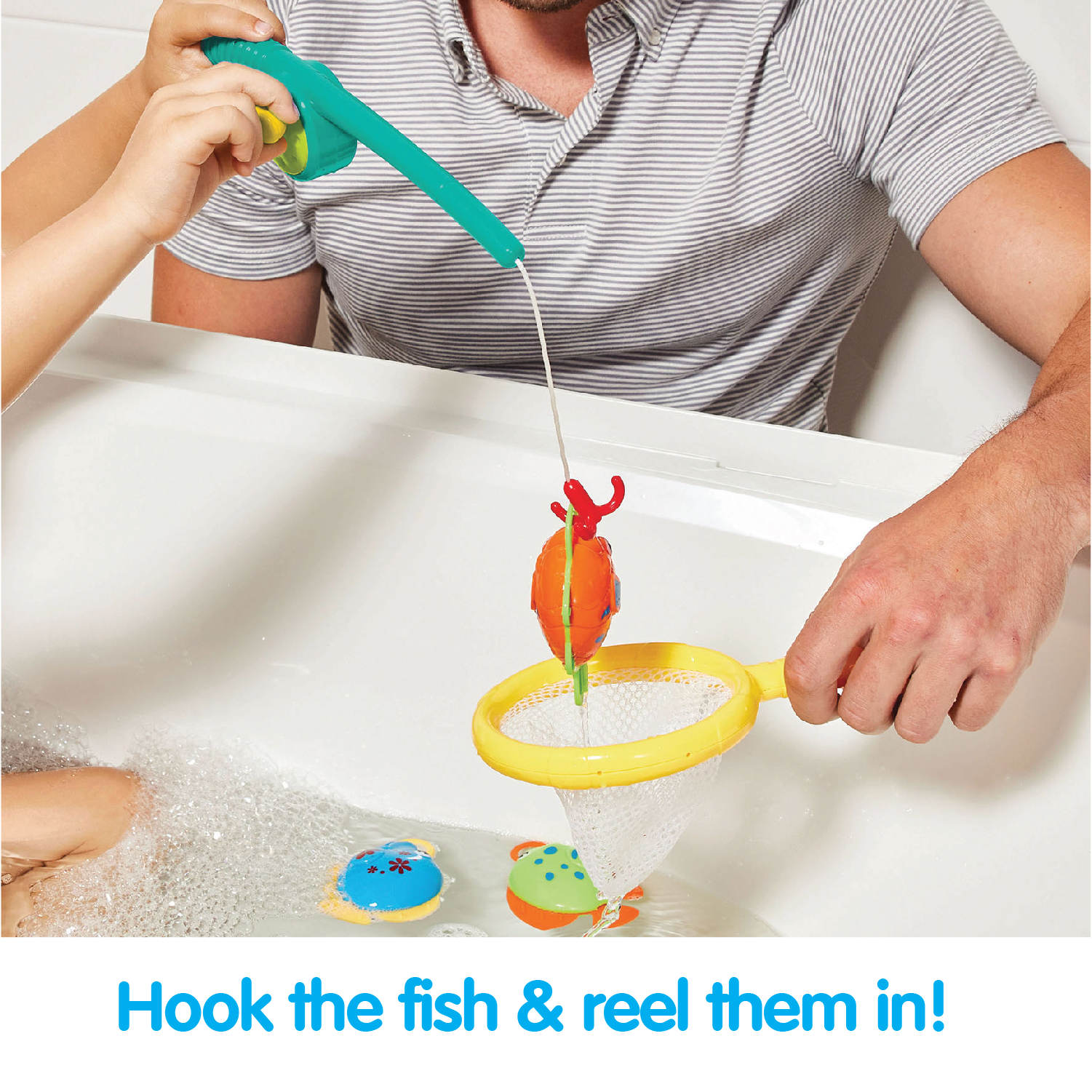 Kidoozie Splish ‘n Splash Bathtime Fishing Set, Bathtime Tub Toy for Toddlers Ages 2+