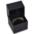thumbnail image 3 of P. Manoukian Tungsten Wedding Band Ring 6mm for Men Women Black & 18K Yellow Gold Plated Center Line Dome Brushed Polished Lifetime Guarantee Size 14, 3 of 4