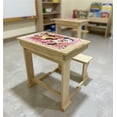 thumbnail image 1 of Pupitre Natural Infantil Niña , Mesa Banco De Madera Niña, 1 of 3