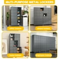 thumbnail image 5 of GangMei 18 Doors Metal Storage Locker Cabinet, Industrial Storage Lockers for Employees, Large Steel Storage Locker for School Office Gym Bedroom,Assembly Required (Dark Grey), 5 of 9