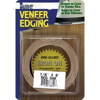 Band-It 34810 Real Wood Veneer Iron-On Edgebanding, 3/4" x 8', Red Oak