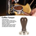 thumbnail image 3 of Solid Wood Handle Coffee Tamper, Stainless Steel, Easy to Use, Coffee Press Tamper, Uniform Powder Pressing, for Home Coffee Shop, 3 of 8