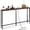 Rustic Oak 47-Inch With Outlet, variant on 63” Narrow Long Console Table for Entryway, Classic Design Sofa Tableau Narrow Long for Living Room, Skinny Entrance Mesa for Hallway, Plant Décor Table, Grey Oak