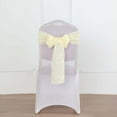 thumbnail image 3 of Efavormart 5 Pack Ivory Premium Faux Linen Chair Sashes, Slubby Textured Wrinkle Free Sashes, 3 of 6