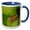 Blue/White, variant on 3drose, Tortoise Shell Beetle Insect, Costa Rica - Sa22 Rsp0022 - Rob Sheppard, 11oz Two-tone Black Mug