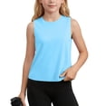 thumbnail image 2 of WRKEKC Kids Athletic Tank Tops Solid Color Round Neck Sleeveless Quick Dry Breathable Sporty for 5-15 Years, 2 of 9