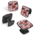 thumbnail image 2 of 4 Pcs Cabinet Handle Drawer Pulls Pigs Pink Brown Knobs with Screws Square Furniture Office Cabinet Knob Decoration, 2 of 7