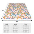 thumbnail image 3 of Honeii Rainbow Flowers Print Fleece Blanket - Throw Blanket for Bed, Sofa, Couch, Camping, and Travel , Microplush Ultra Soft Warm Blanket-40"x30", 3 of 7