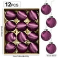 thumbnail image 3 of Silk Christmas Ball Ornaments, 12Pcs Christmas Balls Set Xmas Tree Hanging Ornaments Indoor Outdoor Festive Decor (Brown, 2.36 inch), 3 of 9