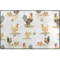 thumbnail image 5 of Coolnut 31x 20 Inch Area Rug, Carpet Watercolor Chickens and Rooster Doormat for Hardwood Floor Entrance Living Room Bedroom 2'7" x 1'8", 5 of 6