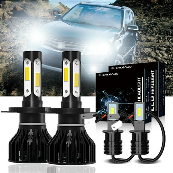 9003 H4 LED High/Low Beam Headlight Bulbs for 2001-2005 Suzuki Grand Vitara H3 Fog light Bulbs