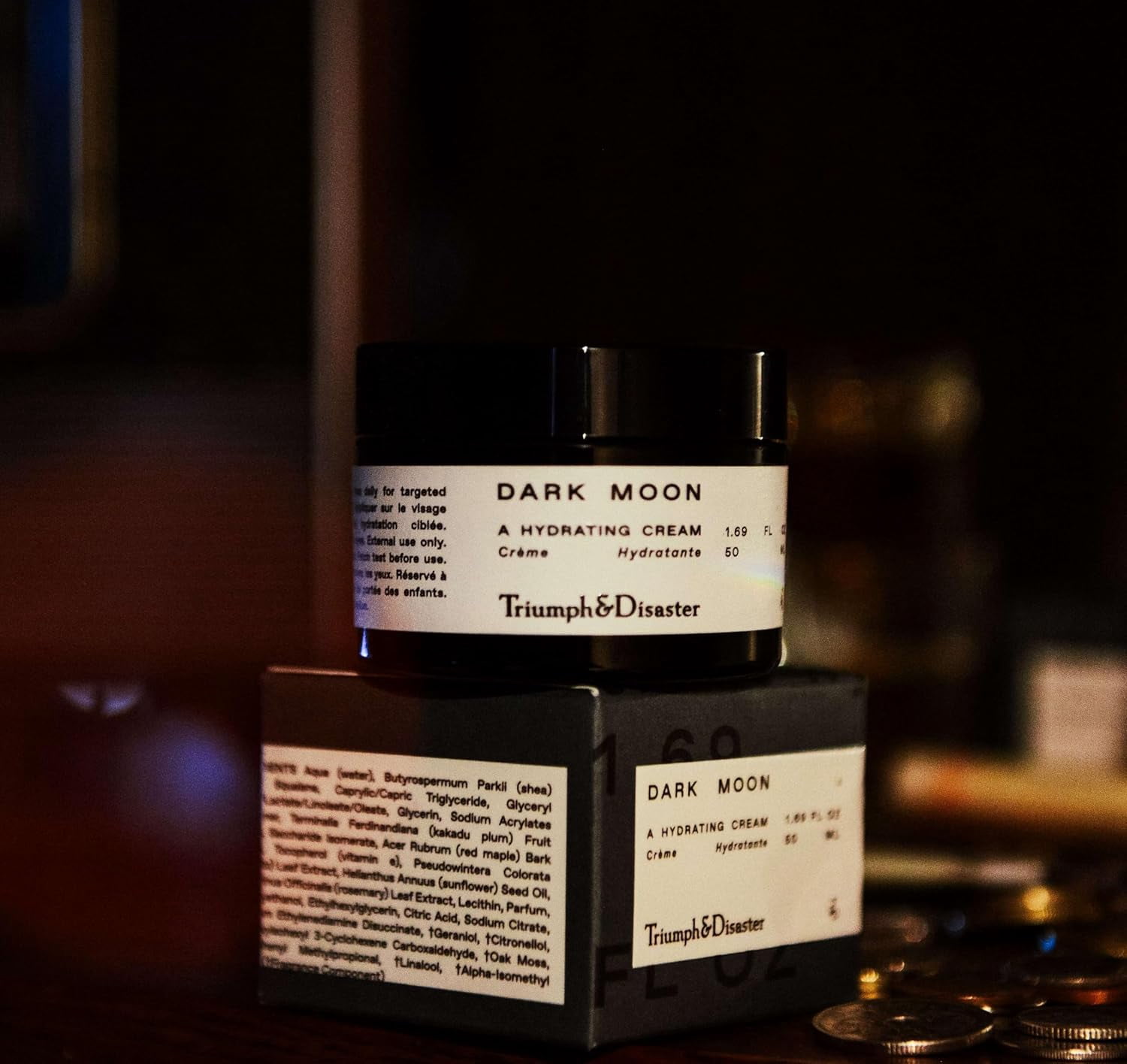 TRIUMPH & DISASTER | Dark Moon Hydrating Cream | Face Moisturizer - Night Cream for Men, 1.7 oz