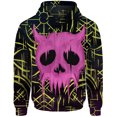 thumbnail image 4 of Sudadera con capucha para hombre de otoño con estampado 3D de calavera, ropa para hombre, sudadera holgada con capucha, ropa Y2k, sudaderas góticas para hombre, 4 of 4