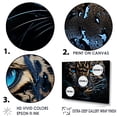thumbnail image 3 of Designart "A Nocturnal Leopard Sovereign In The Nighttime Blues I" Animals Leopard Floater Framed Wall Art Living Room, 3 of 5