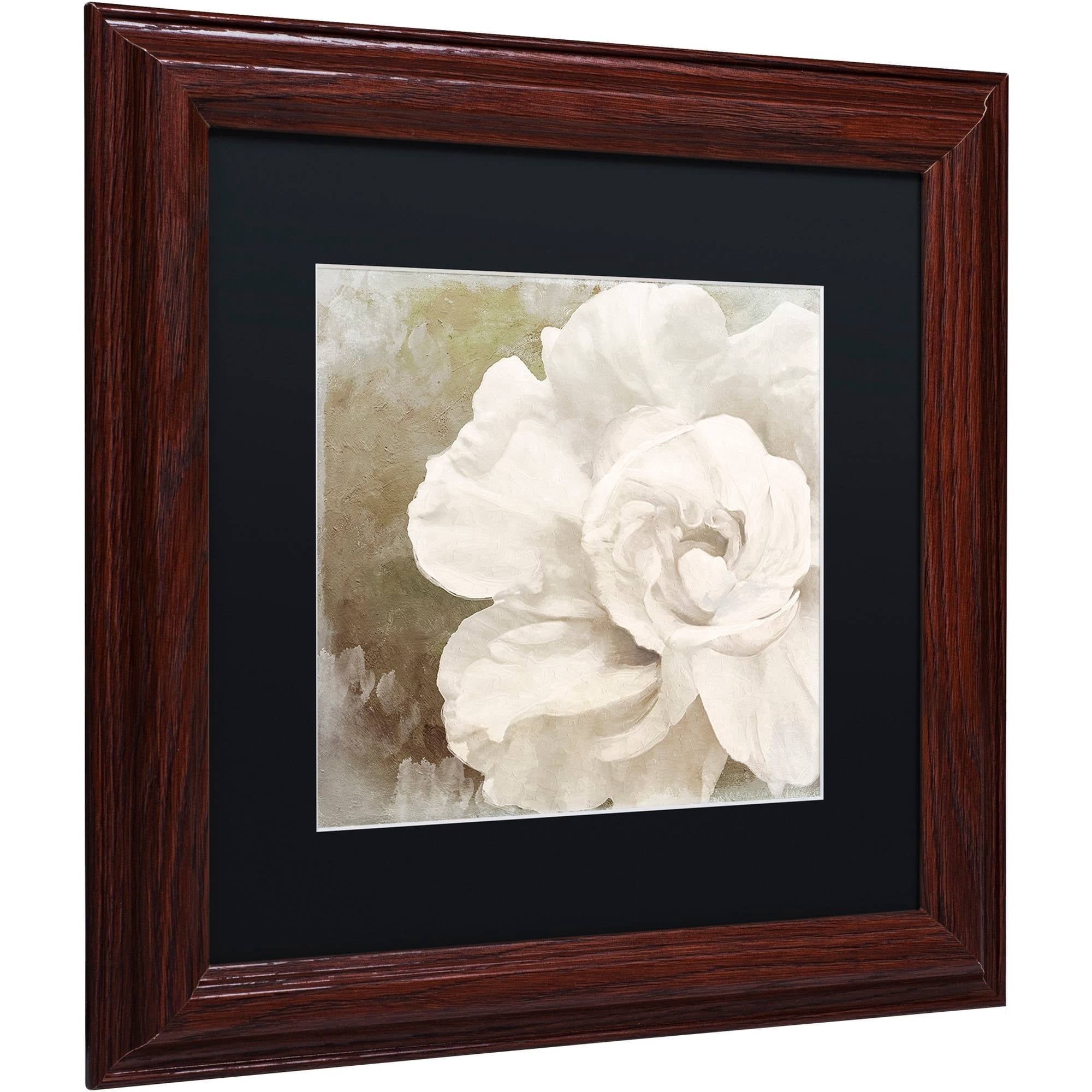 Trademark Fine Art "Petals Impasto II" Canvas Art by Color Bakery Black Matte, Wood Frame