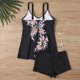 thumbnail image 5 of Traje de baño de 2 piezas para mujer, trajes de baño para mujer, traje de baño de verano de talla grande con estampado, bikini, traje de baño dividido para mujer, traje de baño de poliéster, 5 of 6