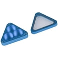 thumbnail image 1 of Langgg Blue Triangle Metal Pool Stick Chalk Holder Convenient Use Made of Aluminum, 1 of 9