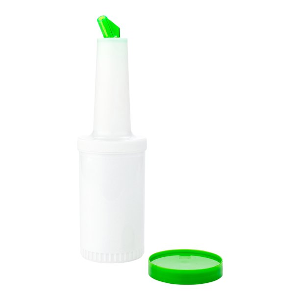 Bar Lux 1 qt Plastic Quick Pour Storage Container Bottle with Green