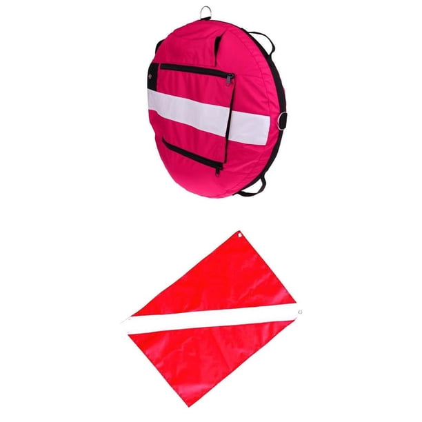 Flotador de seguridad inflable para buceo y buceo. Rosado