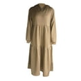 thumbnail image 2 of Liacowi Women Long Sweatshirts Dress Solid Color Long Sleeve Big Swing Hoodies Dress Fhion Fall Winter Cual Loose Dress, 2 of 6