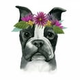 thumbnail image 2 of Popp, Grace 15x15 Gold Ornate Wood Framed with Double Matting Museum Art Print Titled - Flower Crown Pup II, 2 of 4