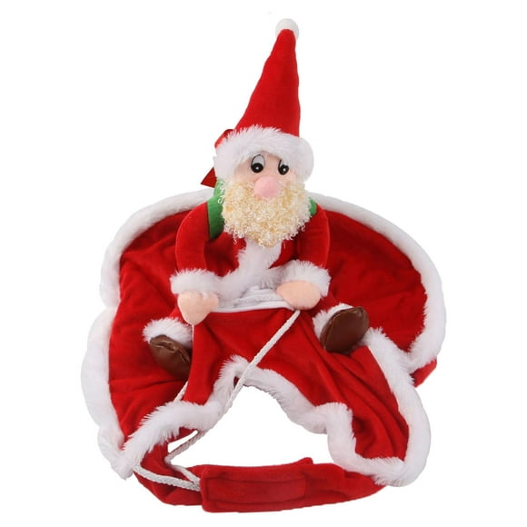 Costume de Noël pour Animaux de Compagnie Santa Claus Costume Équitation sur les Chiens Fête Décoration Chat S