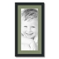 thumbnail image 1 of ArtToFrames 12x24 Matted Picture Frame with 8x20 Single Mat Photo Opening Framed in 1.25 Satin Black and 2 Basil Mat (FWM-3926-12x24), 1 of 6