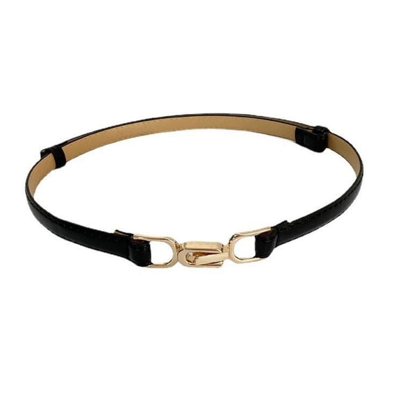 Surrme Ceintures Ajustables en Cuir PU pour Femmes Fines Boucle Dorée