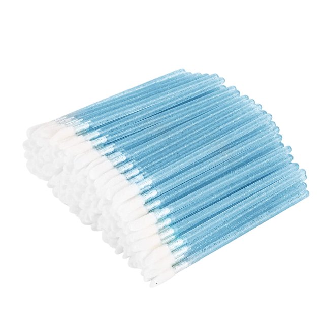 200 Pieces Lip Gloss Applicators Disposable lipstick Wands Brushes Crystal Make Up Applicator - Blue
