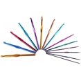 thumbnail image 3 of Cribun Set of 14 Sizes Multicolor Aluminum Crochet Hooks Sets Knitting Needles 2mm-10mm, 3 of 4