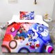 thumbnail image 3 of Funda nórdica con estampado de animación 3D de Sonic para niños, niñas y adolescentes, microfibra animada con cremallera y fundas de almohada, 3 of 5