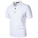 thumbnail image 4 of pstuiky Camisa de manga corta para hombre, Camisa de manga corta con cuello vuelto, versátil, de color liso y estilo informal para hombre camisas casuales para hombre s, 4 of 5
