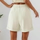 thumbnail image 3 of MKLEKYY Pantalones Cortos de Vestir de Cintura Alta para Mujer con Pliegues, Bolsillos Laterales y Espalda Elástica, Cómodos, Transpirables, Informales, para Viajar, Verano, Primavera y Otoño., 3 of 4