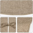 thumbnail image 4 of Plain Burlap Christmas Tree Skirt 48 Inch, Large Tree Collar for Personalized Handprint, Country Rustic Indoor Xmas Decorations, 4 of 4