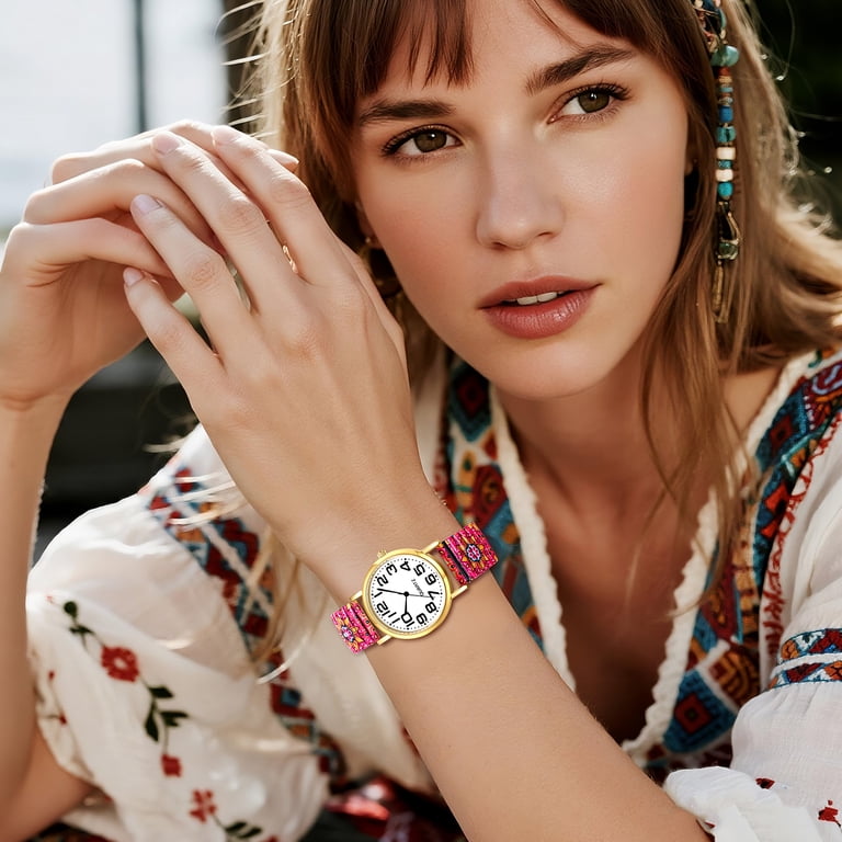 Avaner Stretch Band Watch for Women: Bohemia Flower Easy  display picture 3