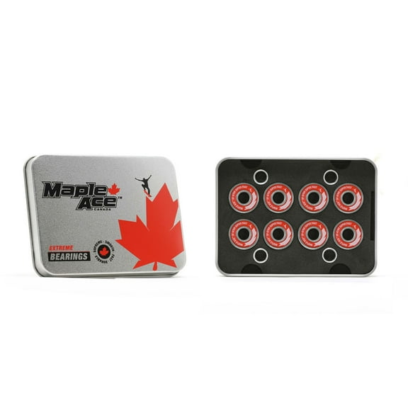 MAPLE ACE 608-2RS Skateboard, Inline Roller Skate, Scooter 8 Bearings Red Rubber Sealed