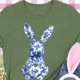 thumbnail image 4 of Camiseta de Cuello Redondo de Manga Corta de la Mujer, Top de Moda para Invierno Y Primavera Impresa de Navidad Casual 3/4, 4 of 7