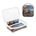 thumbnail image 3 of Cat Boat Sea Clear Cosmetic Bags with Handles PVC Toiletry Bags Zipper Waterproof Portable for Traveling 2 Pcs, 3 of 7