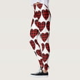thumbnail image 6 of Tosmy Women's Leggings Pants Pilates Love Print Valentine's Day Women's Leggings Running Day Stripes Pants For Running Yoga Pants For Women, 6 of 7