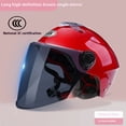thumbnail image 5 of Casco de scooter eléctrico para hombre y mujer, para primavera y verano, para motocicleta, para todas las estaciones, medio casco, casco completo, protector solar mate, 5 of 5