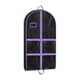 thumbnail image 1 of Bolsa de ropa de baile, transparente, protectora, para viajes, con bolsillos con cremallera. Púrpura Negro, 1 of 9