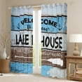 thumbnail image 2 of Erosebridal Lake House Curtains and Drapes (38Wx54L),Vintage Paddle Blackout Curtains for Bedroom,Rustic Cabin Curtains Pack of 2 (38Wx54L),Lodge Bedroom Decoration, 2 of 6