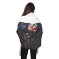thumbnail image 4 of FORMRS Womens Scarf Winter Soft Long Big Warm Shawls Wrap Tassel Scarves, Black Watercolor Space, 4 of 9